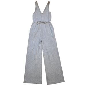 Spiritual Gangster Gray Jumpsuit Small Wide Leg Modal Stretch Lounge